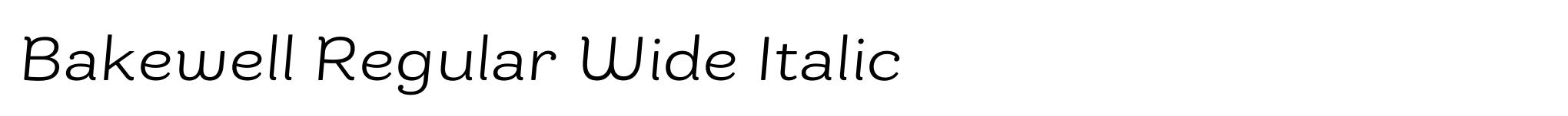 Bakewell Regular Wide Italic image